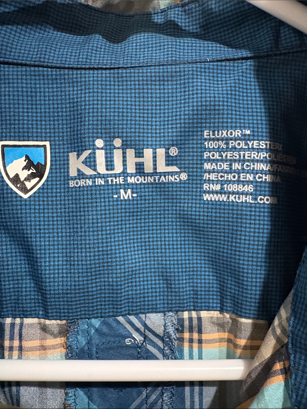 Kühl Blue Plaid Short Sleeve Button-Down Shirt - Picture 2 of 4